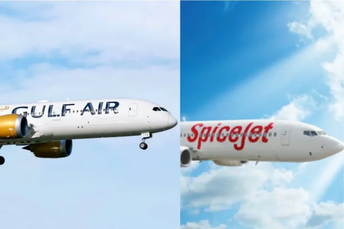spice jet SpiceJet and Gulf Air executives at interline agreement signing ceremony